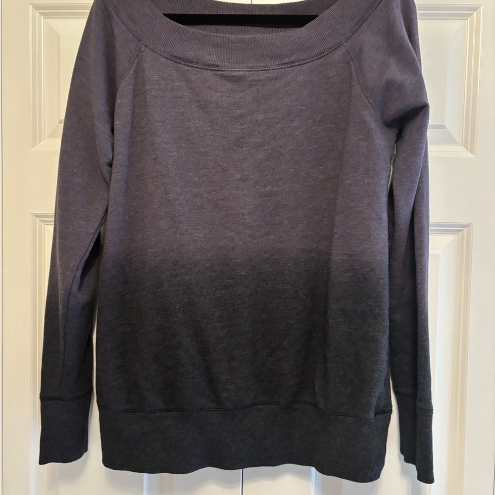 Maurices Off-the-Shoulder Purple Ombre Sweater